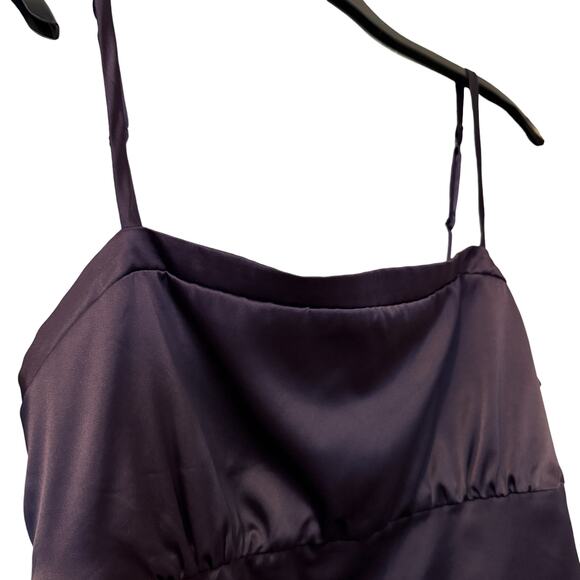 New York and Company Satin Tank Tops Purple Gray Large - Picture 3 of 6